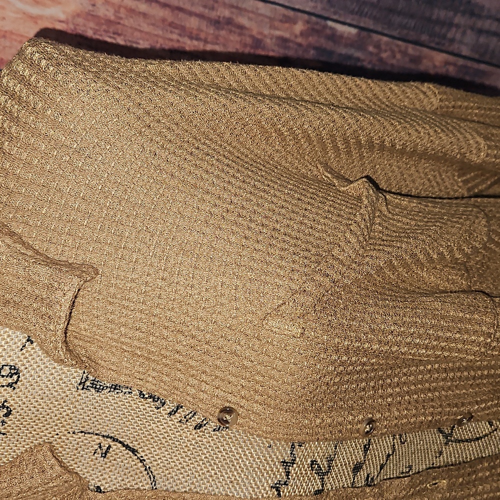 BKE Women’s Soft Knit Button-Front Sweater Cardigan - Camel Brown Size XXL - Picture 2 of 4